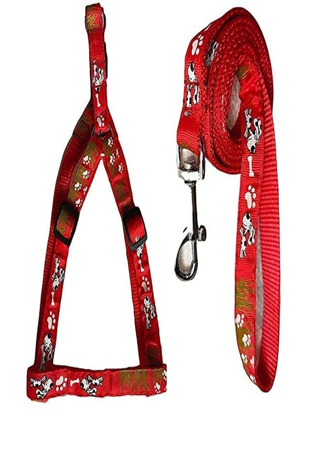KittuPet adjustable 15 mm animal print harness and leash set for dogs and cats (Pack of 1 pcs) color may very - Image 2